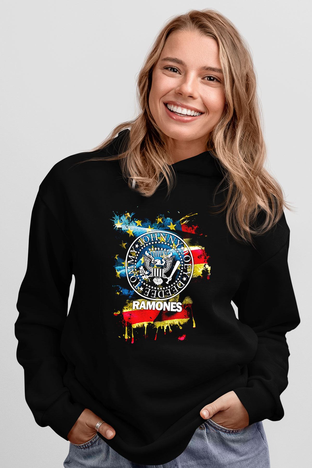Ramones Siyah Unisex Hoodie