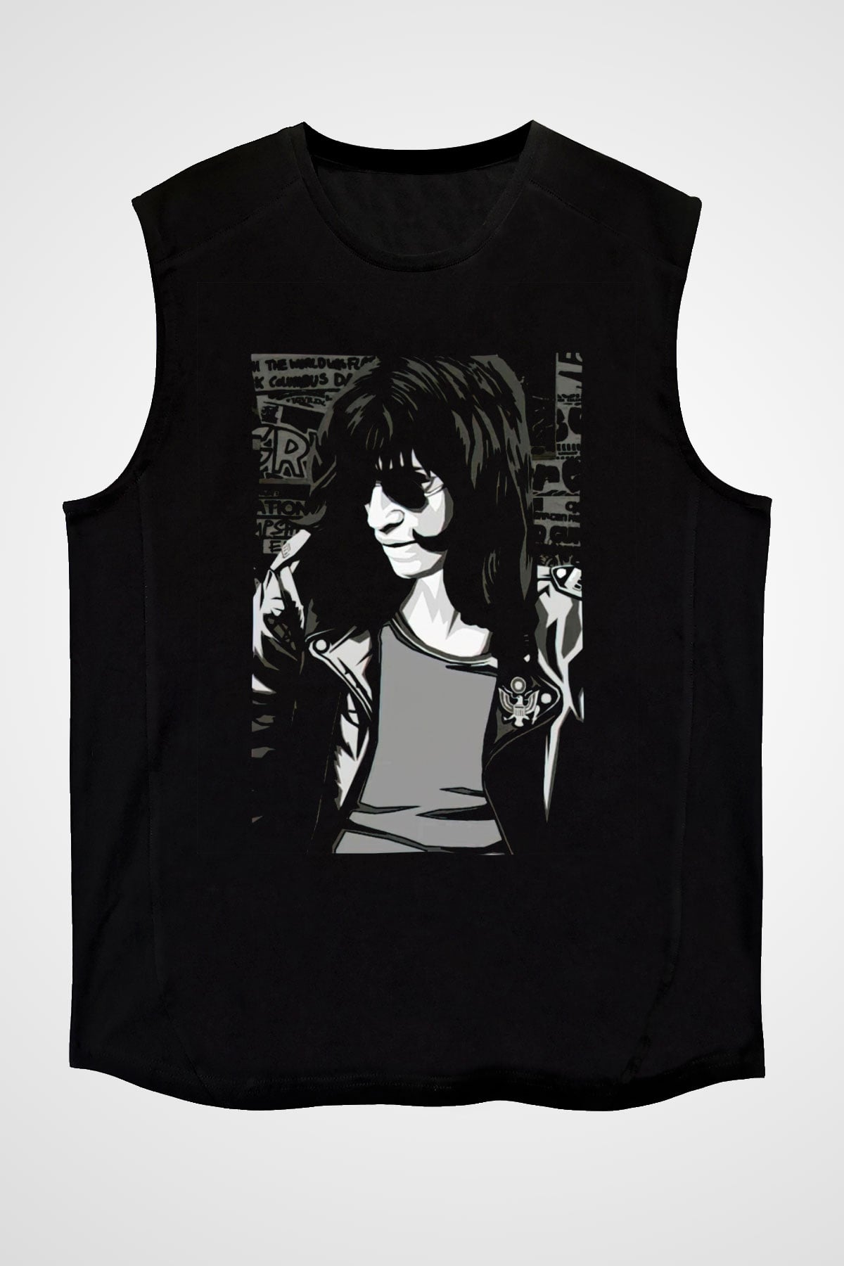 Ramones Siyah Unisex Kolsuz Tişört