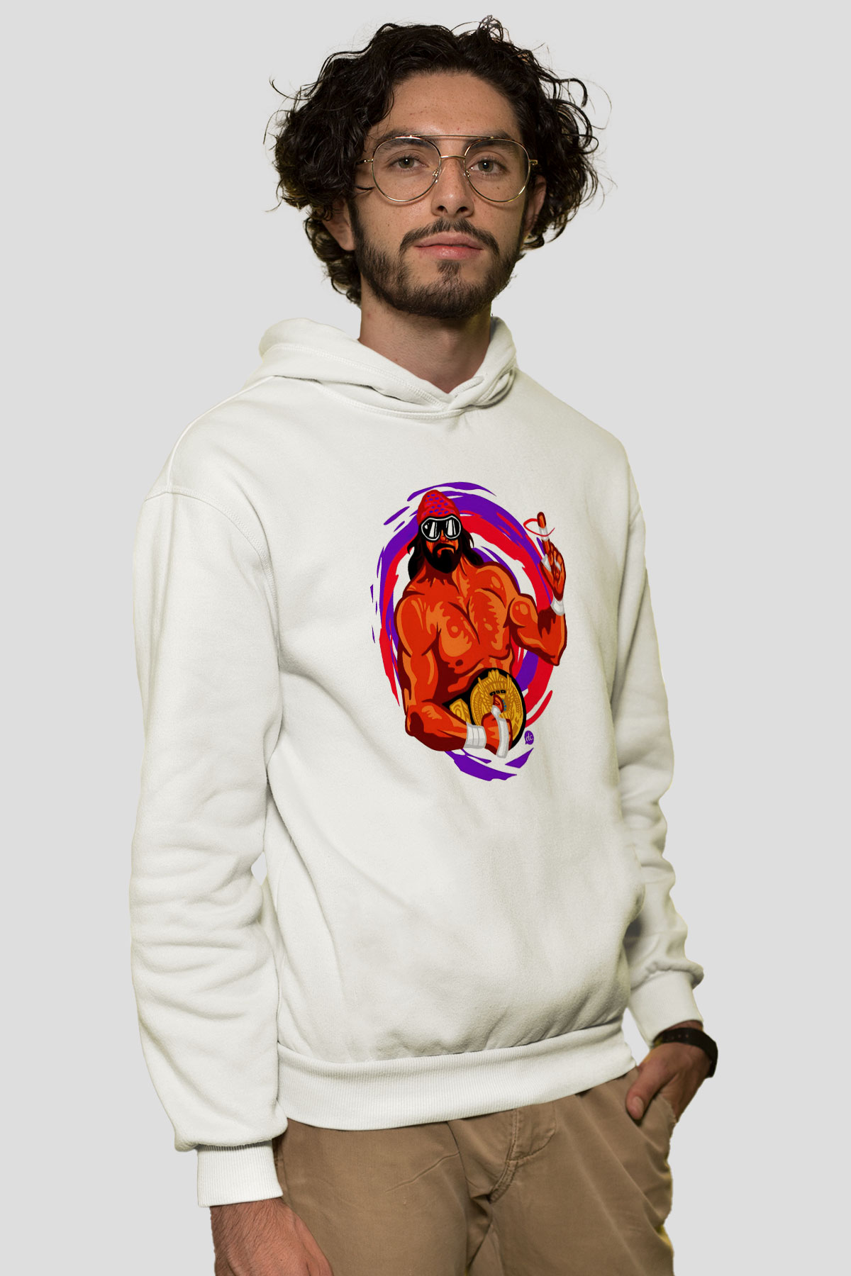 Randy Savage Beyaz Unisex Hoodie