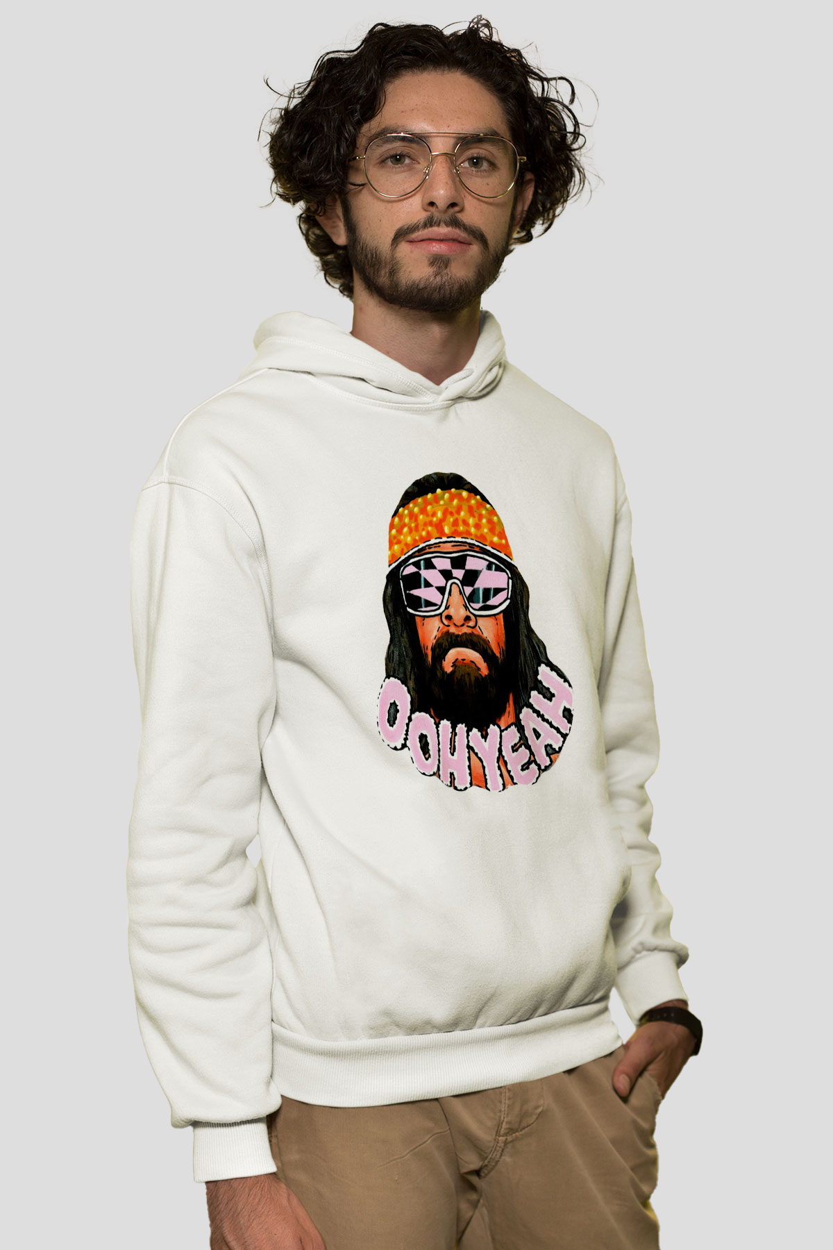 Randy Savage Beyaz Unisex Hoodie