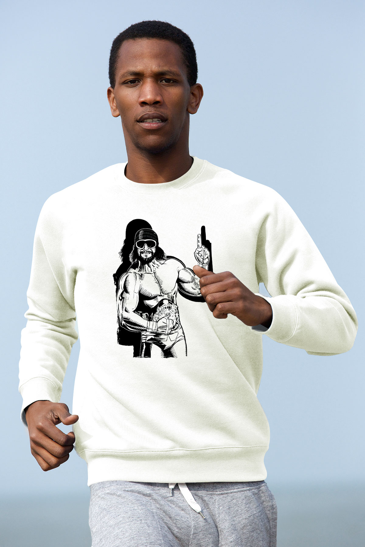 Randy Savage Beyaz Unisex  Sweatshirt