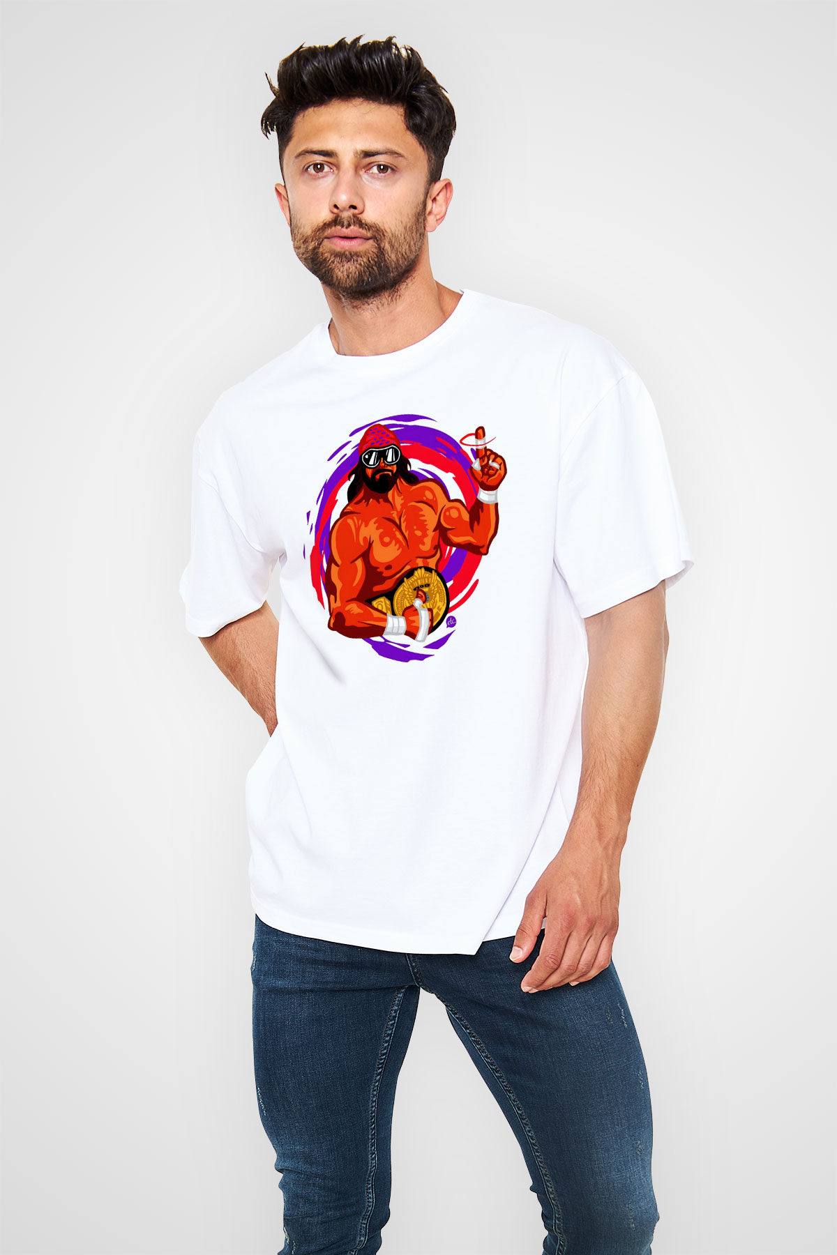 Randy Savage Beyaz Unisex Tişört