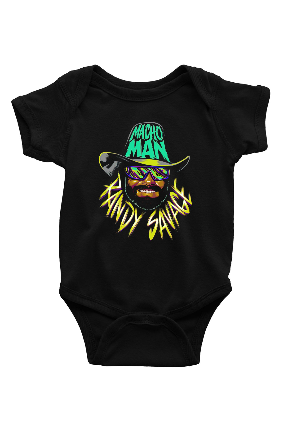 Randy Savage Siyah Bebek Body - Zıbın
