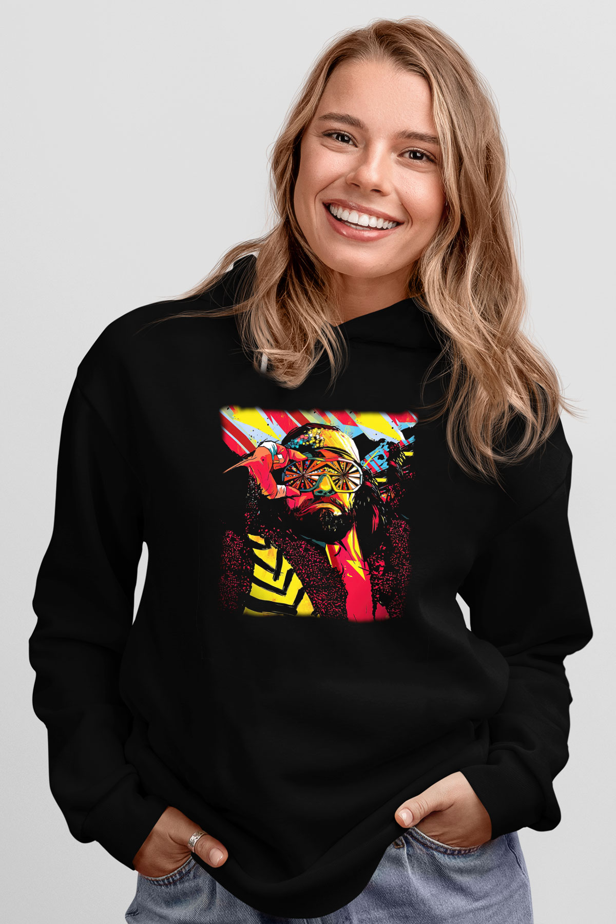 Randy Savage Siyah Unisex Hoodie