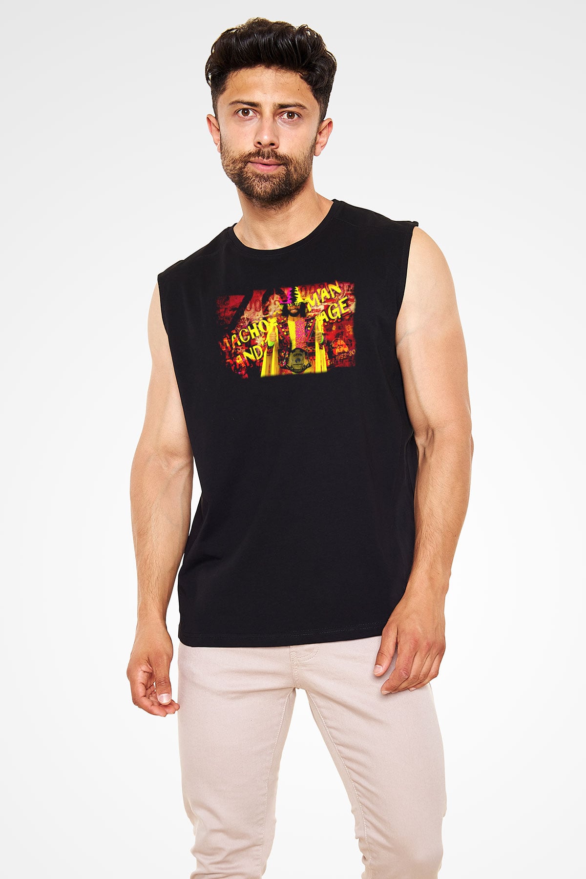 Randy Savage Siyah Unisex  Kolsuz Tişört