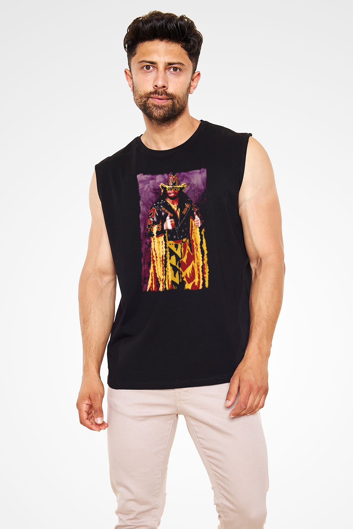 Randy Savage Siyah Unisex  Kolsuz Tişört