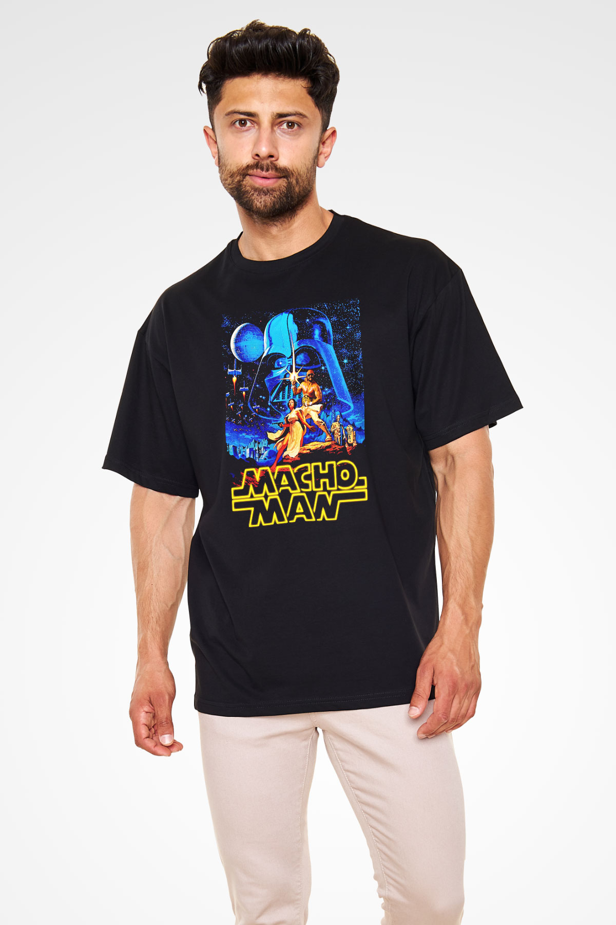 Randy Savage Siyah Unisex Oversize Tişört