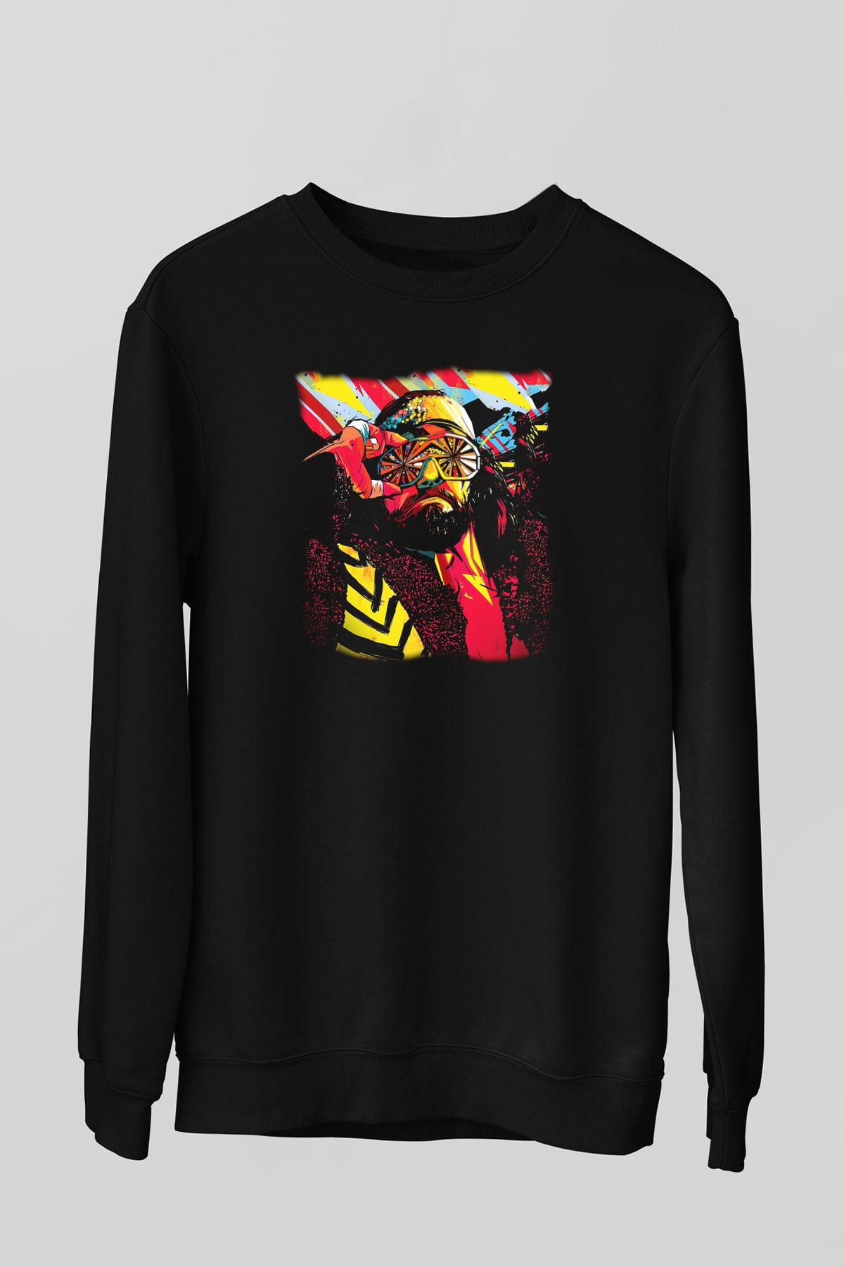 Randy Savage Siyah Unisex  Sweatshirt