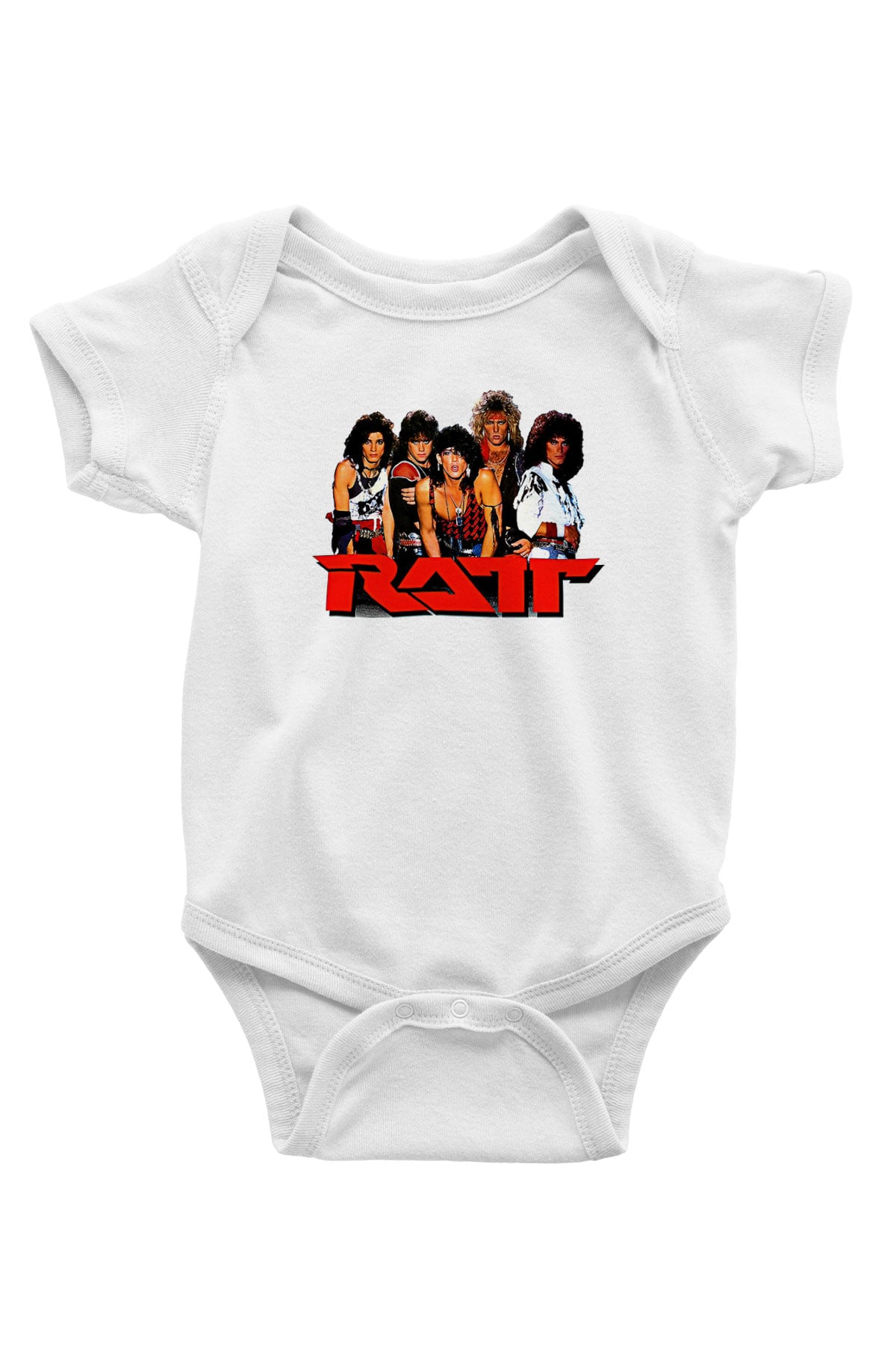 Ratt Baskılı Beyaz Unisex Bebek Body - Zıbın