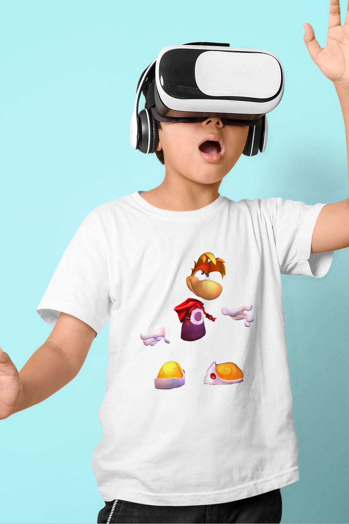 Rayman Beyaz Unisex Çocuk Tişört