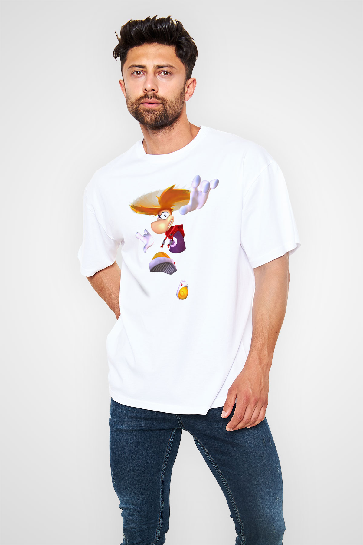 Rayman Beyaz Unisex Tişört T-Shirt
