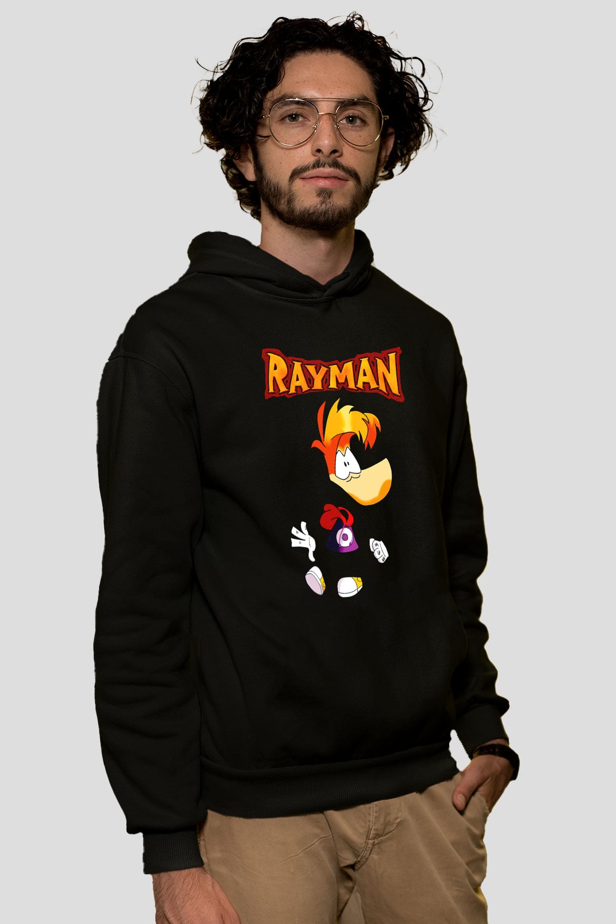 Rayman Siyah Unisex Hoodie