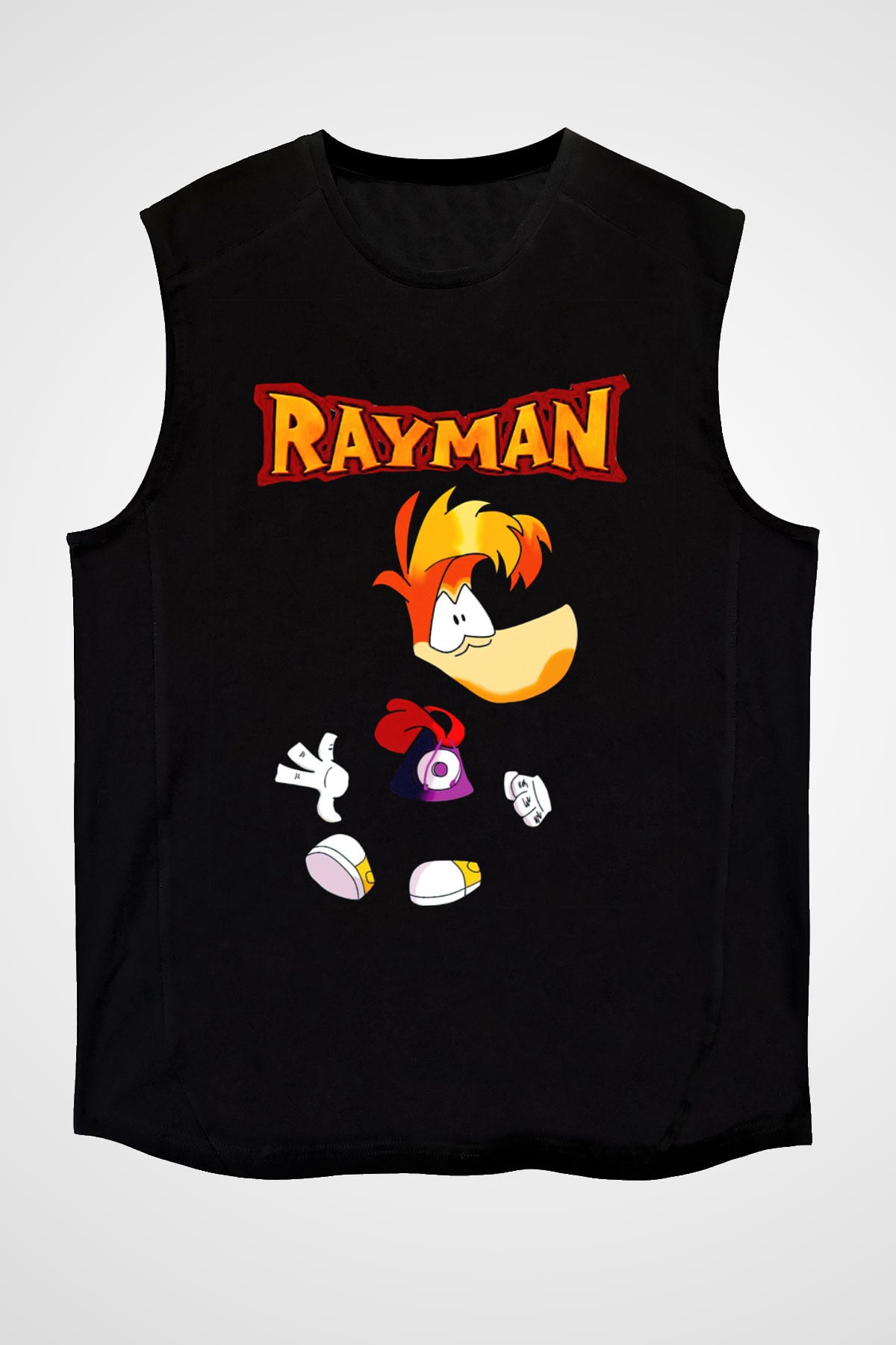Rayman Siyah Unisex Kolsuz Tişört