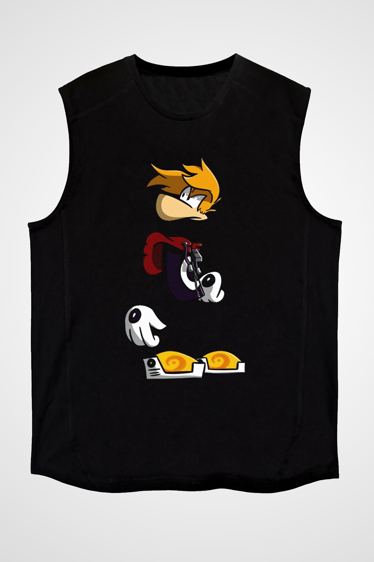 Rayman Siyah Unisex Kolsuz Tişört