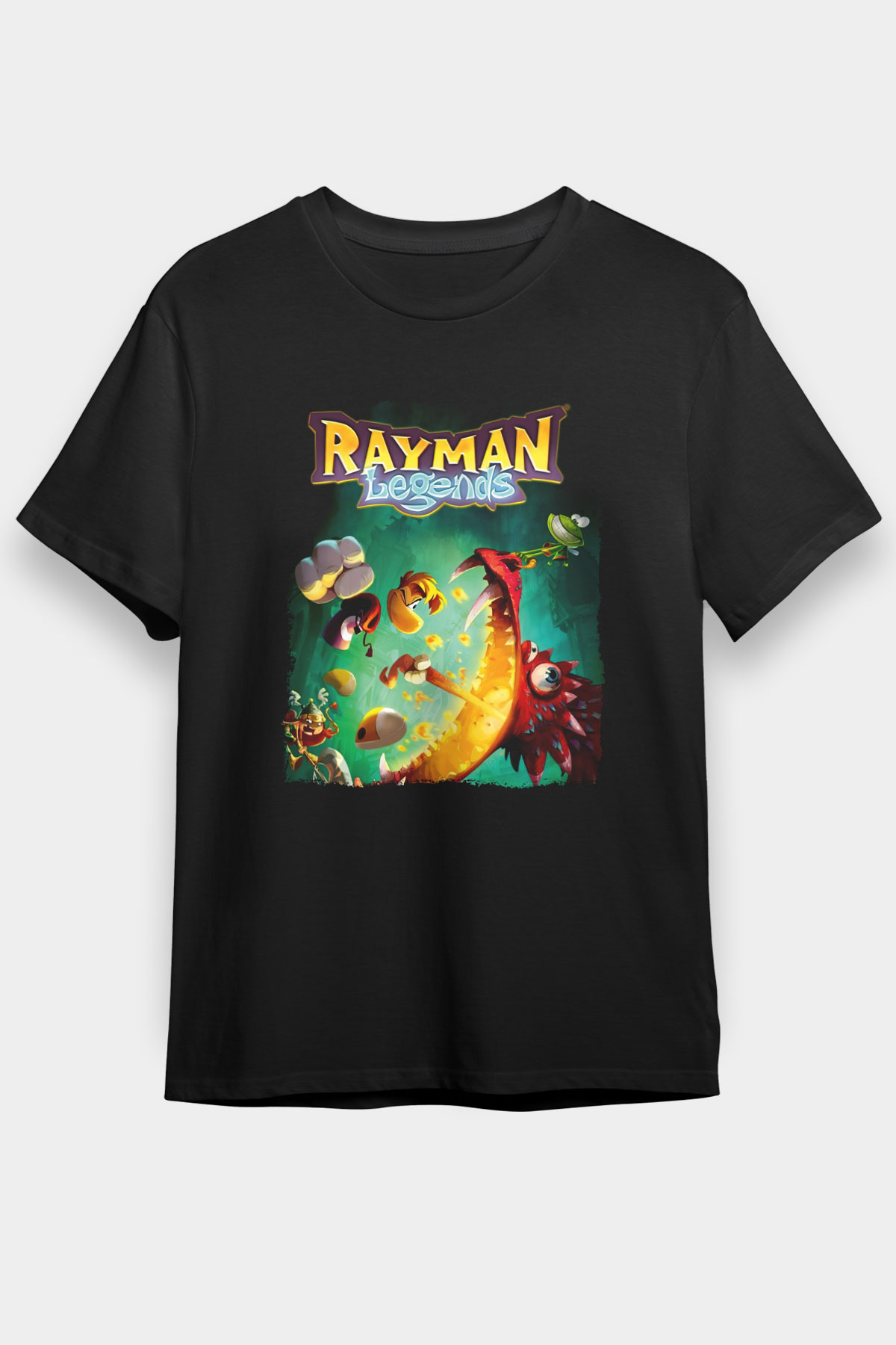 Rayman Siyah Unisex Tişört T-Shirt
