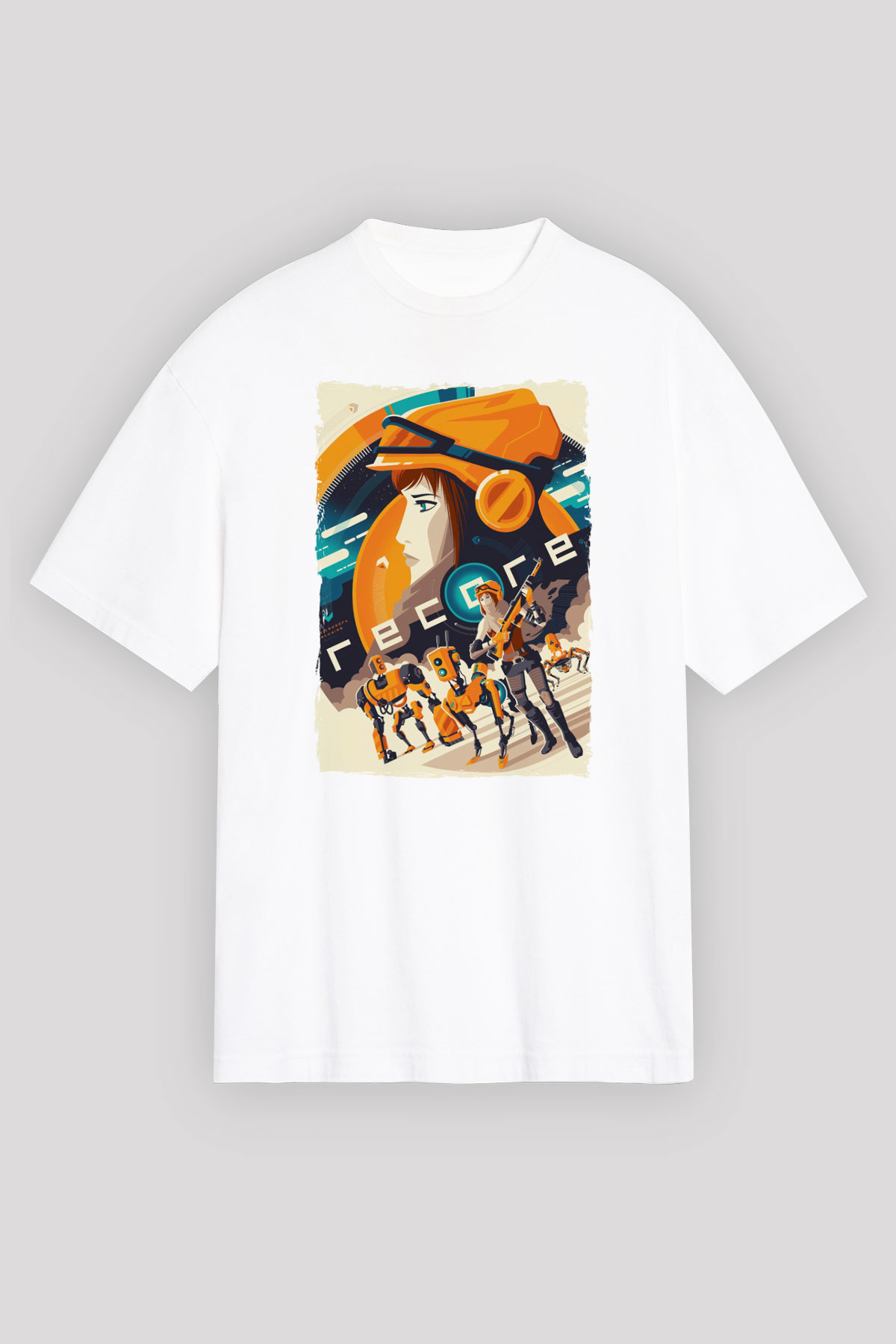 ReCore Beyaz Unisex Tişört T-Shirt