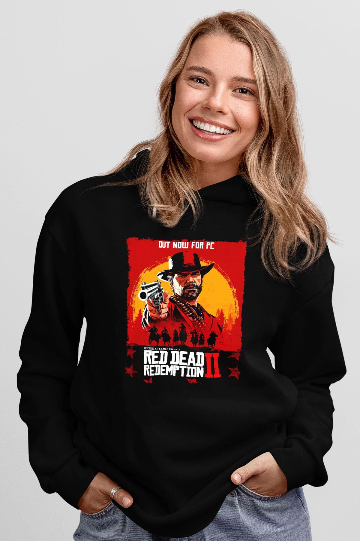 Red Dead Redemption Siyah Unisex Hoodie