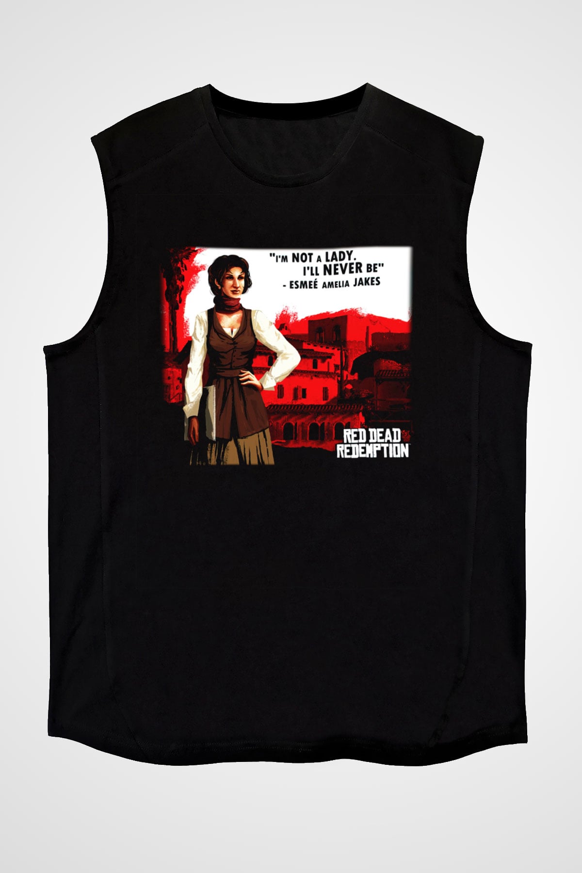 Red Dead Redemption Siyah Unisex Kolsuz Tişört