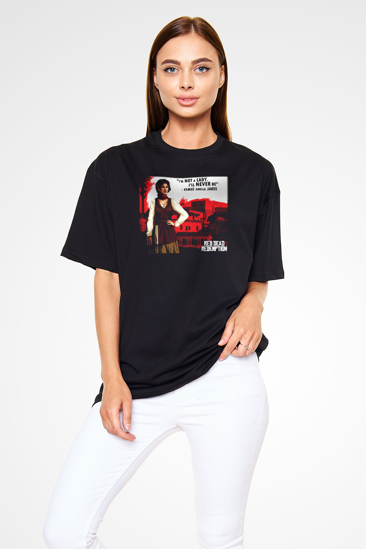 Red Dead Redemption Siyah Unisex Oversize Tişört T-Shirt