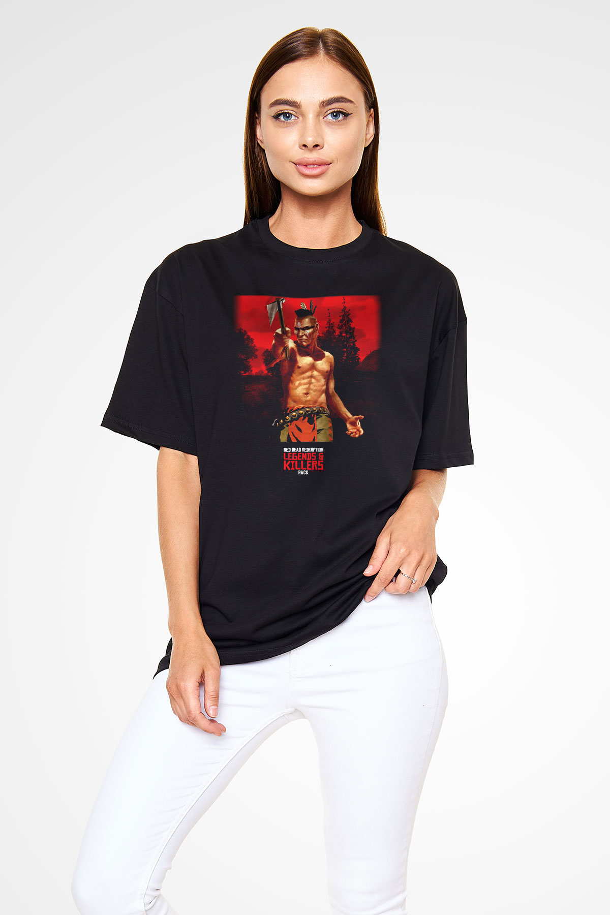 Red Dead Redemption Siyah Unisex Oversize Tişört T-Shirt