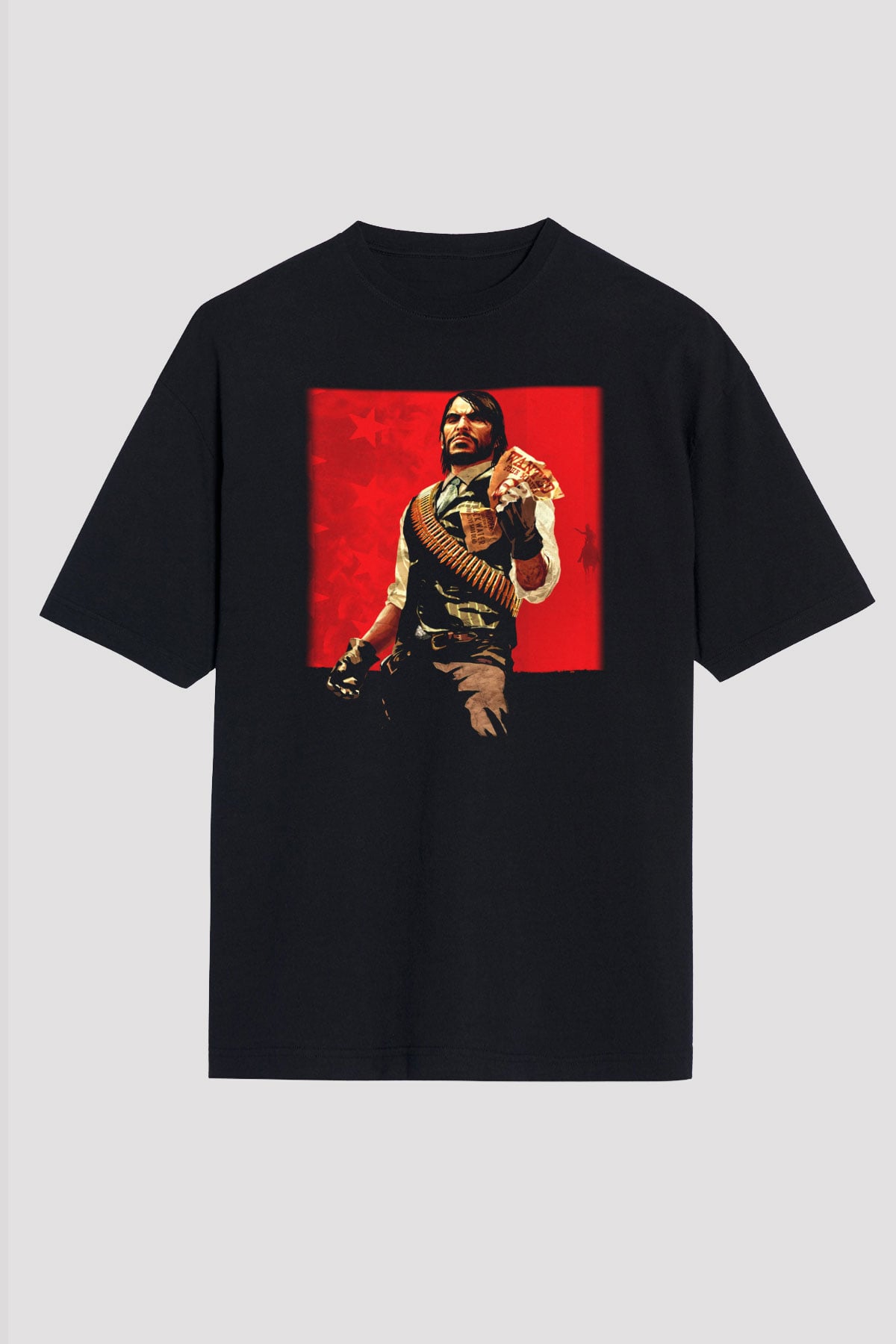 Red Dead Redemption Siyah Unisex Oversize Tişört T-Shirt