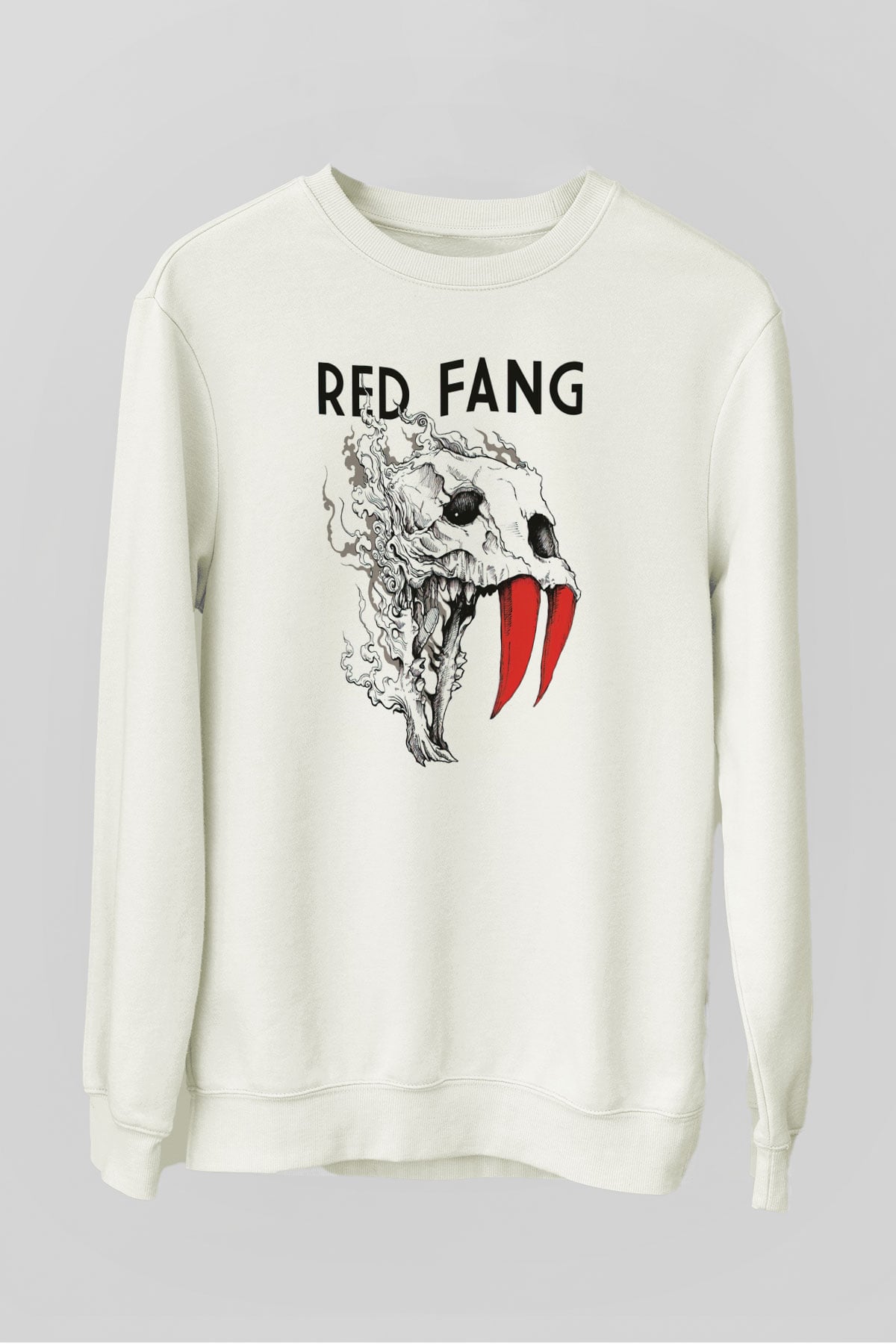 Red Fang Beyaz Unisex Sweatshirt