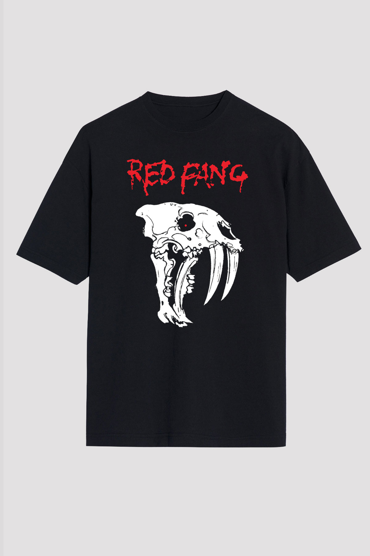 Red Fang Siyah Unisex Oversize Tişört T-Shirt