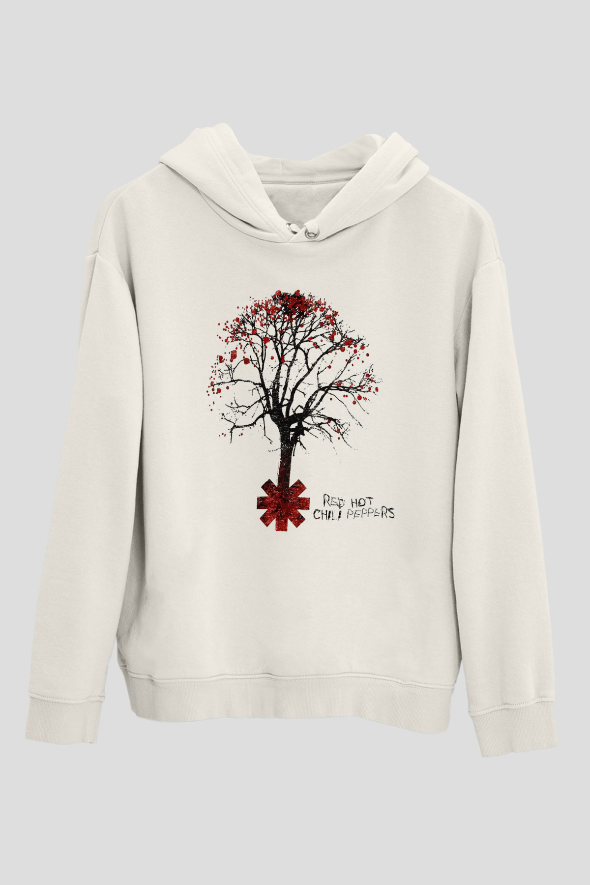 Red Hot Chili Peppers Beyaz Unisex Kapşonlu Sweatshirt