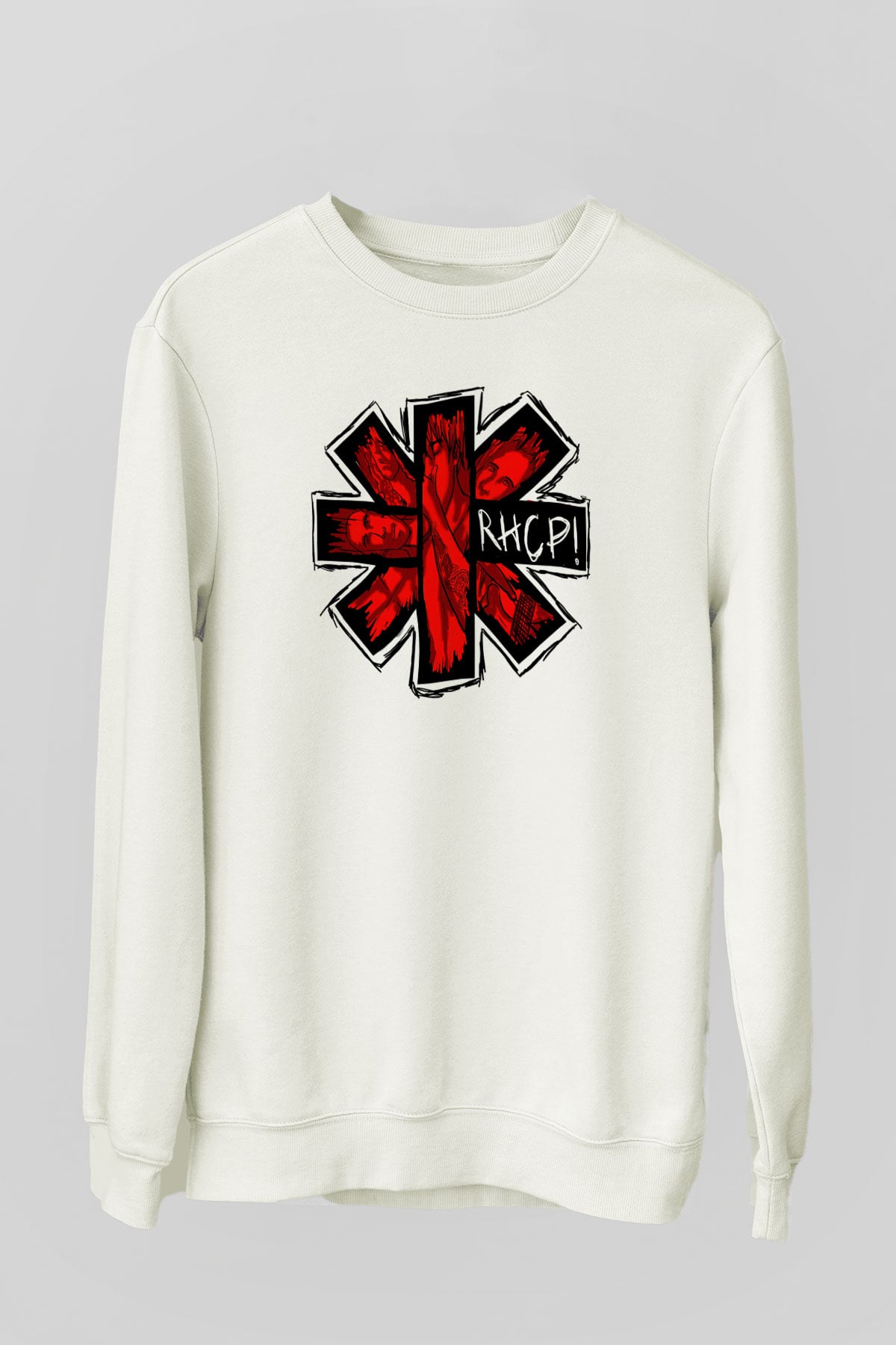 Red Hot Chili Peppers Beyaz Unisex Sweatshirt