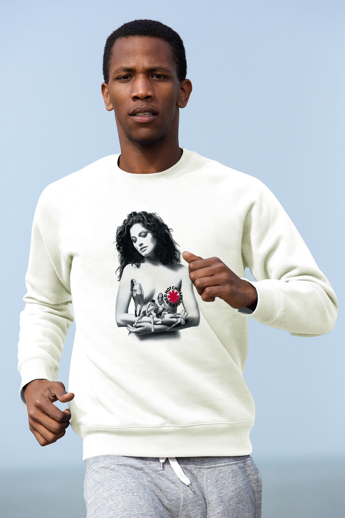 Red Hot Chili Peppers Beyaz Unisex Sweatshirt