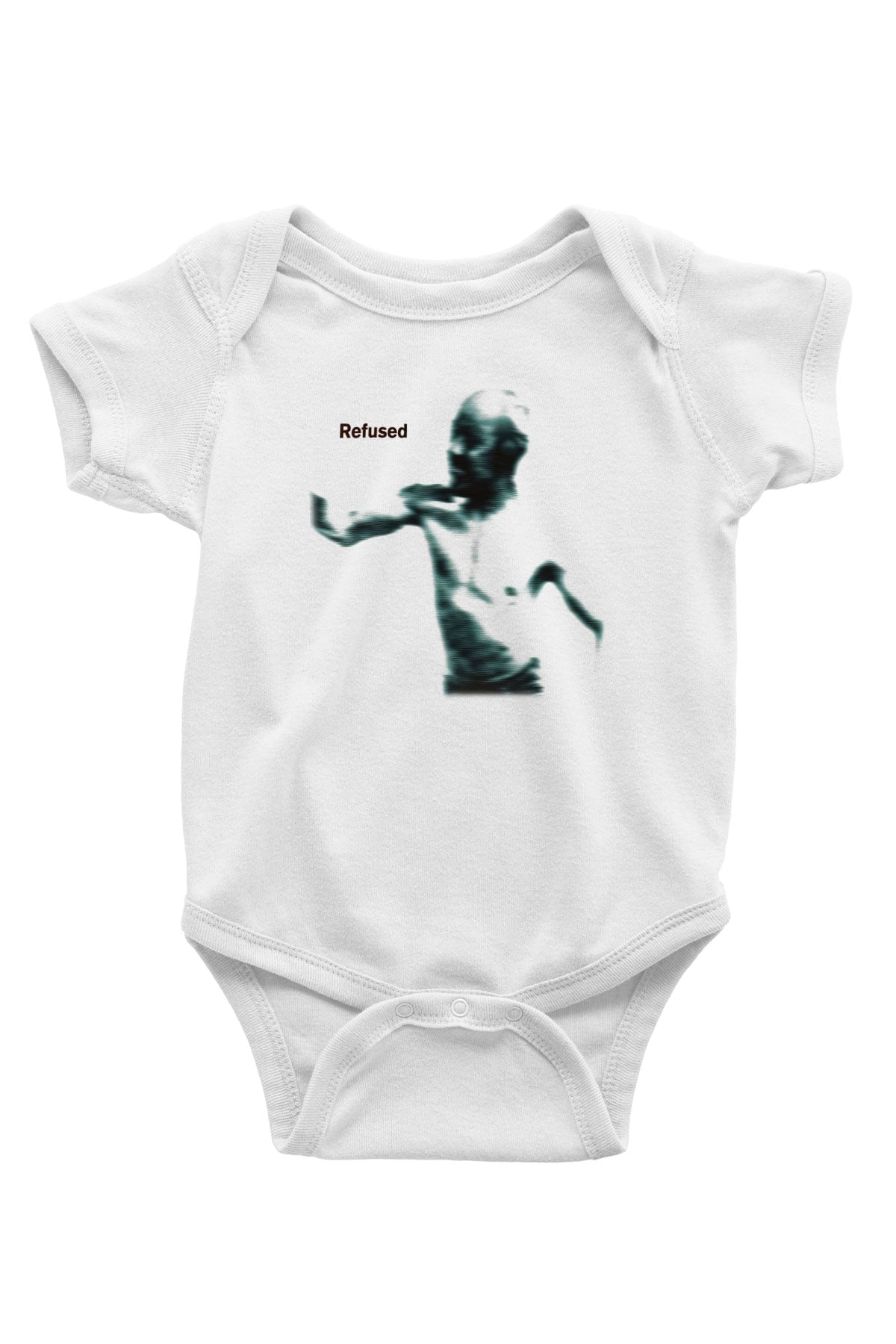 Refused Baskılı Beyaz Unisex Bebek Body - Zıbın