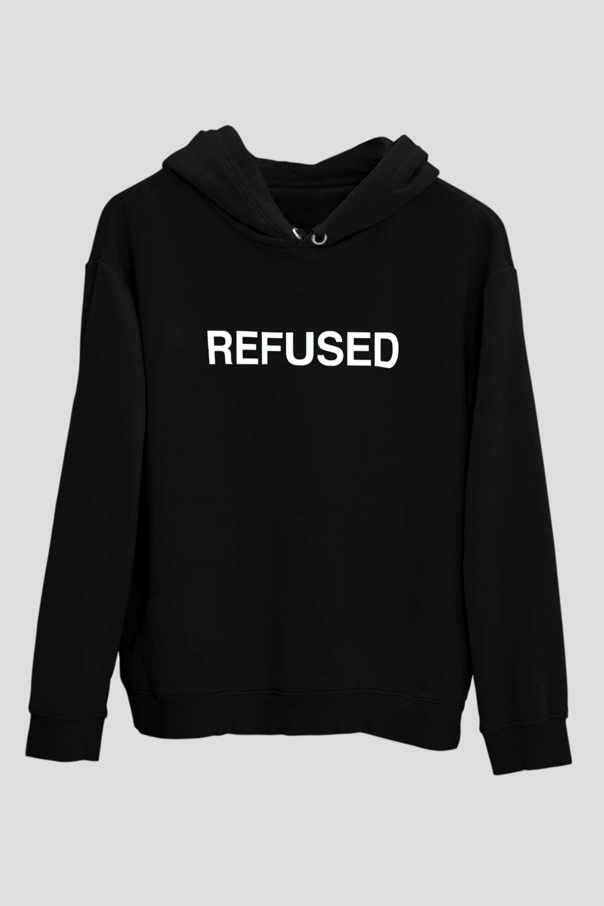 Refused Siyah Unisex Kapüşonlu Sweatshirt