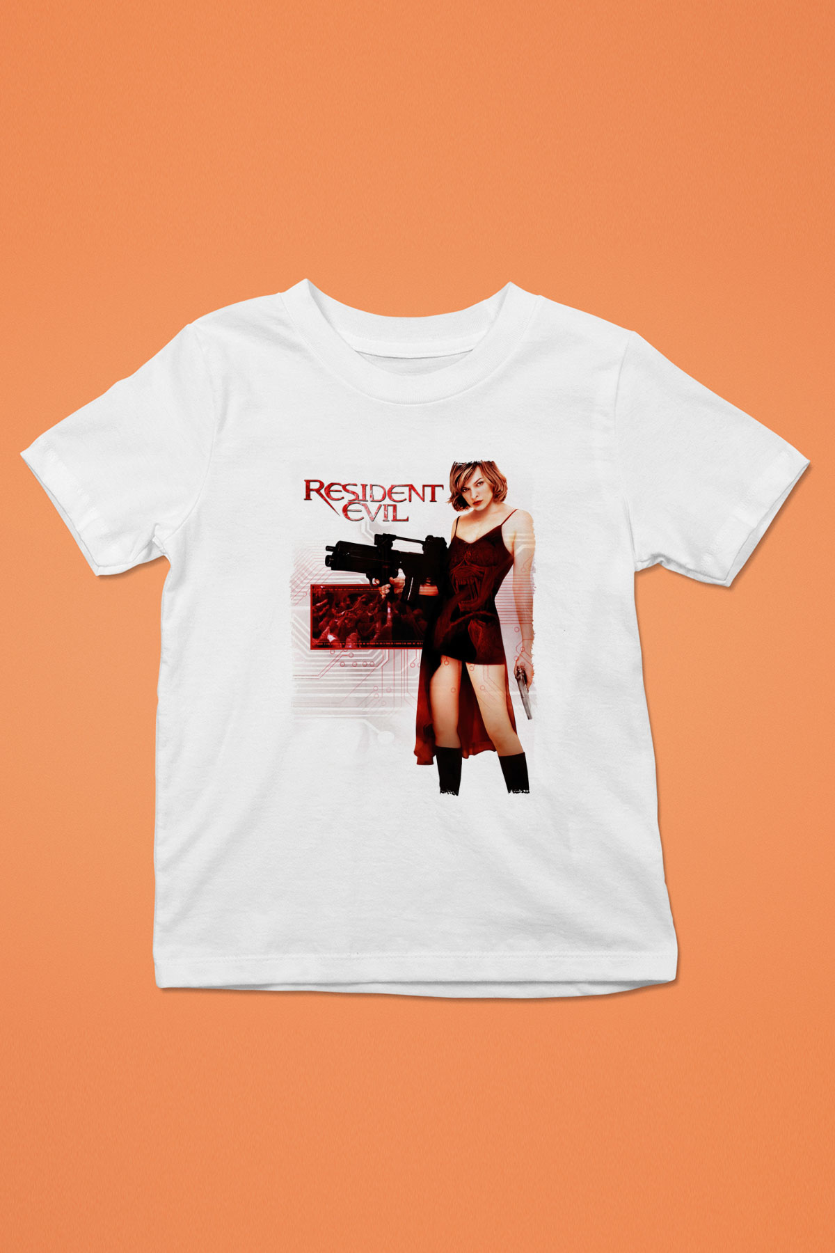 Resident Evil Beyaz Unisex Çocuk Tişört
