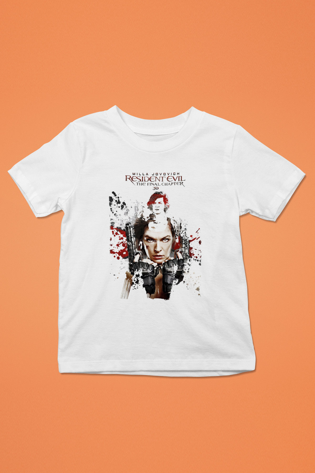 Resident Evil Beyaz Unisex Çocuk Tişört
