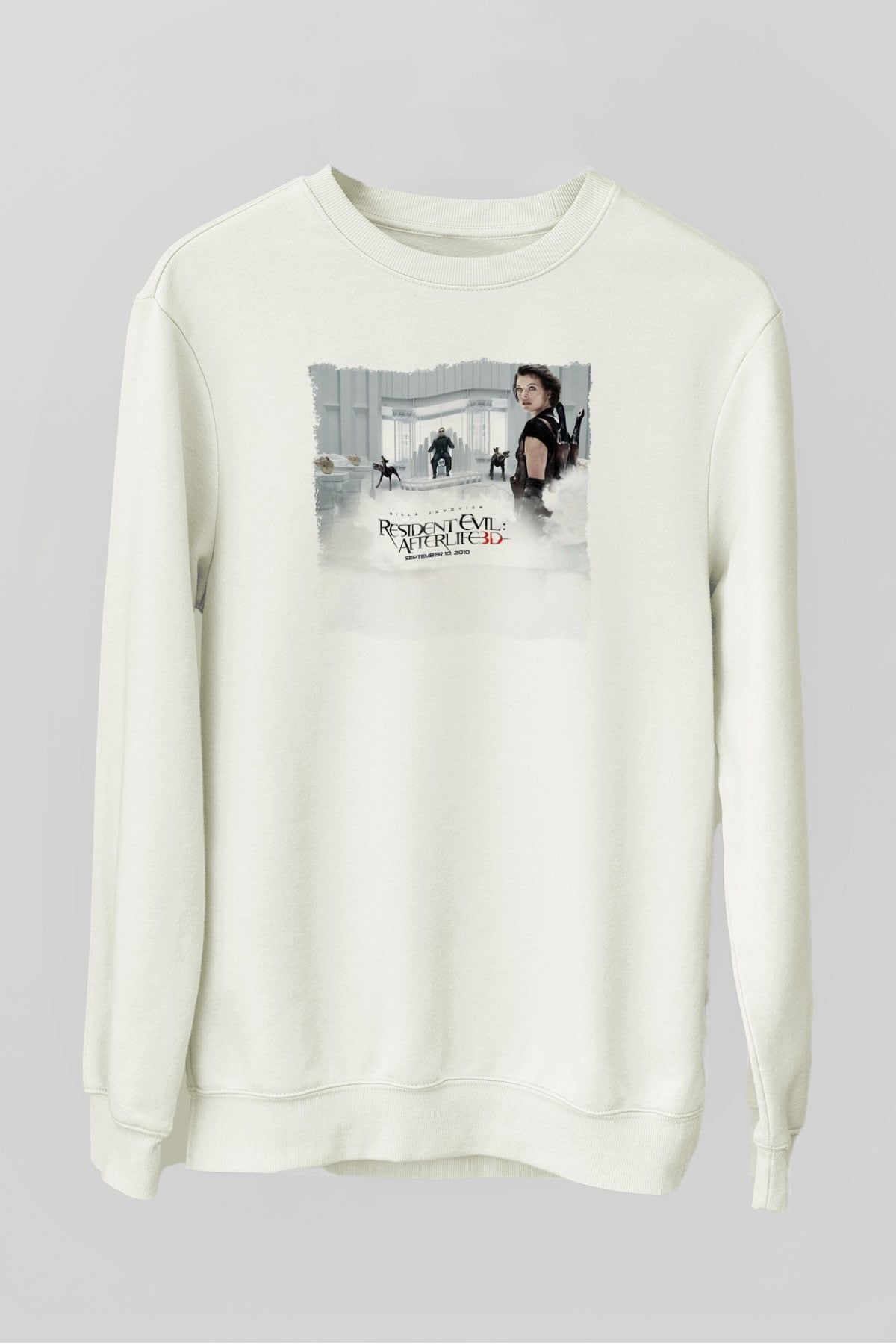 Resident Evil Beyaz Unisex Sweatshirt