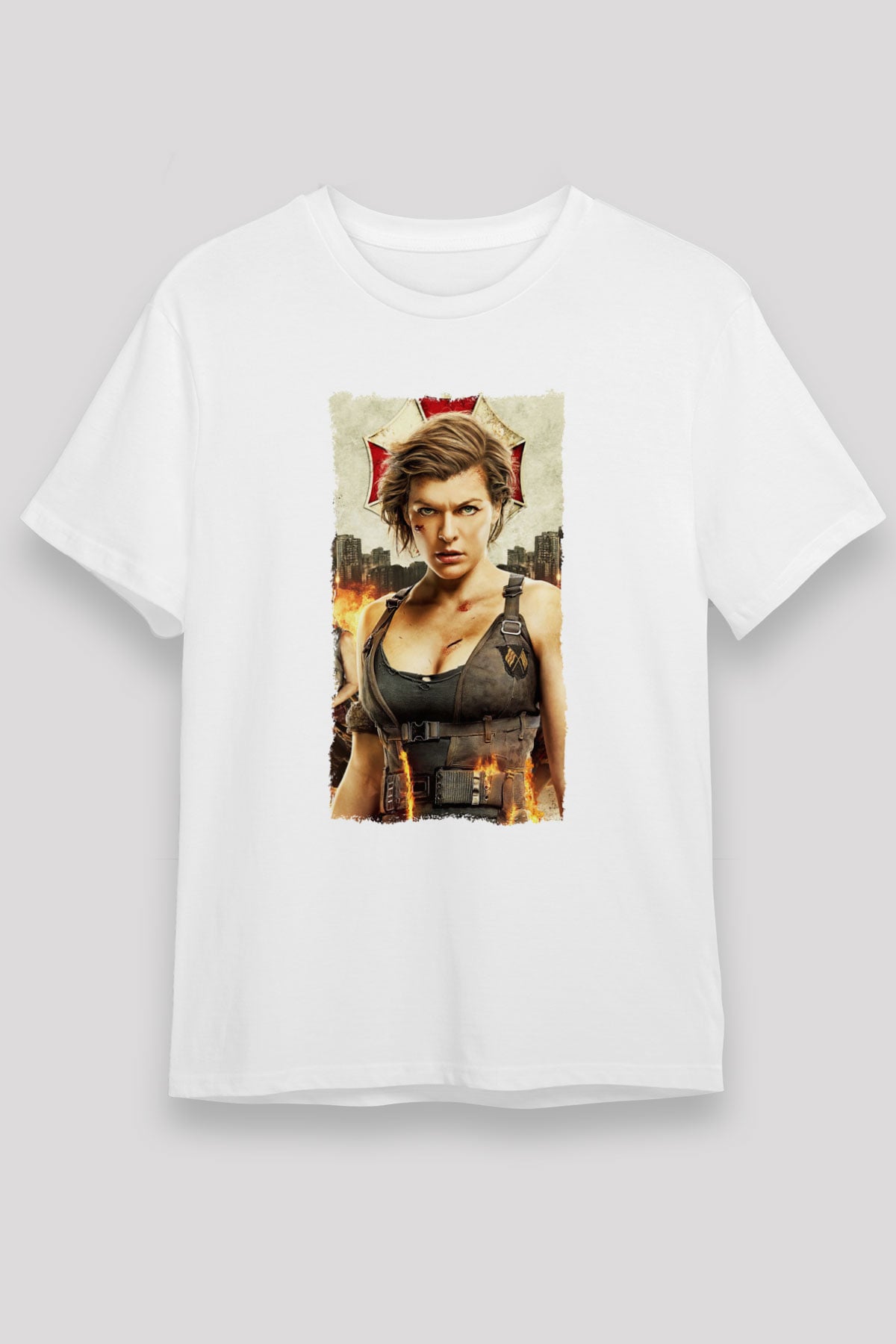 Resident Evil Beyaz Unisex Tişört T-Shirt