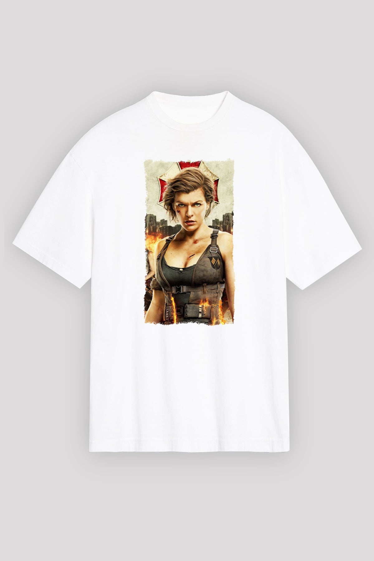 Resident Evil Beyaz Unisex Tişört T-Shirt