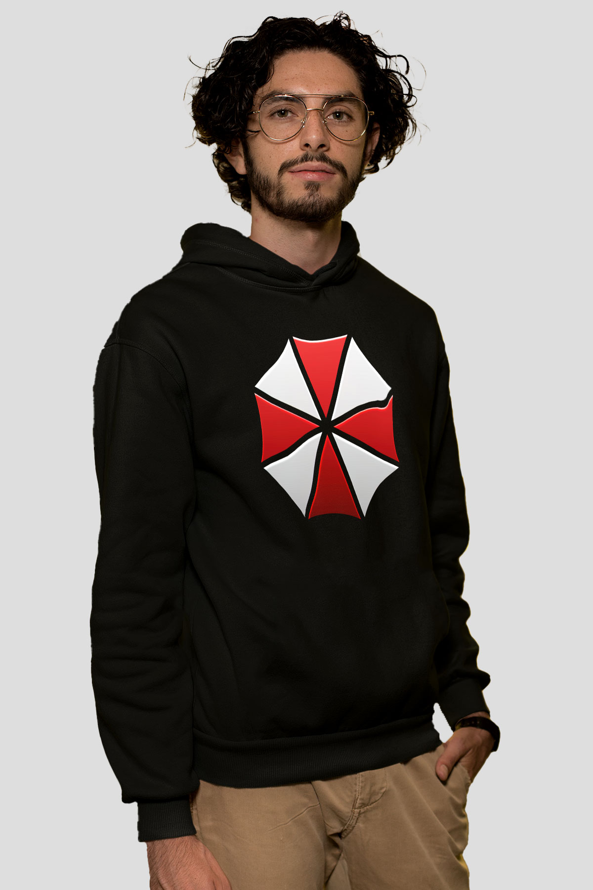 Resident Evil Siyah Unisex Kapşonlu Sweatshirt