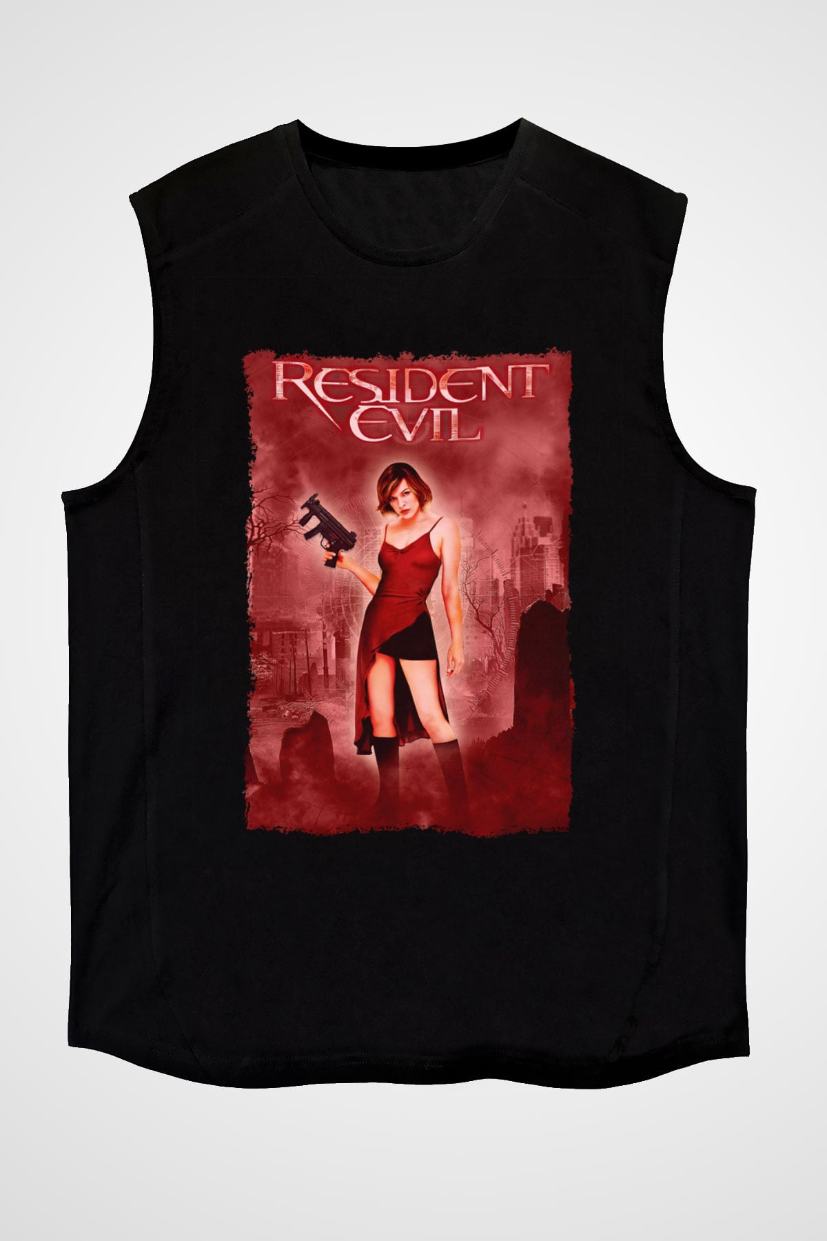 Resident Evil Siyah Unisex Kolsuz Tişört