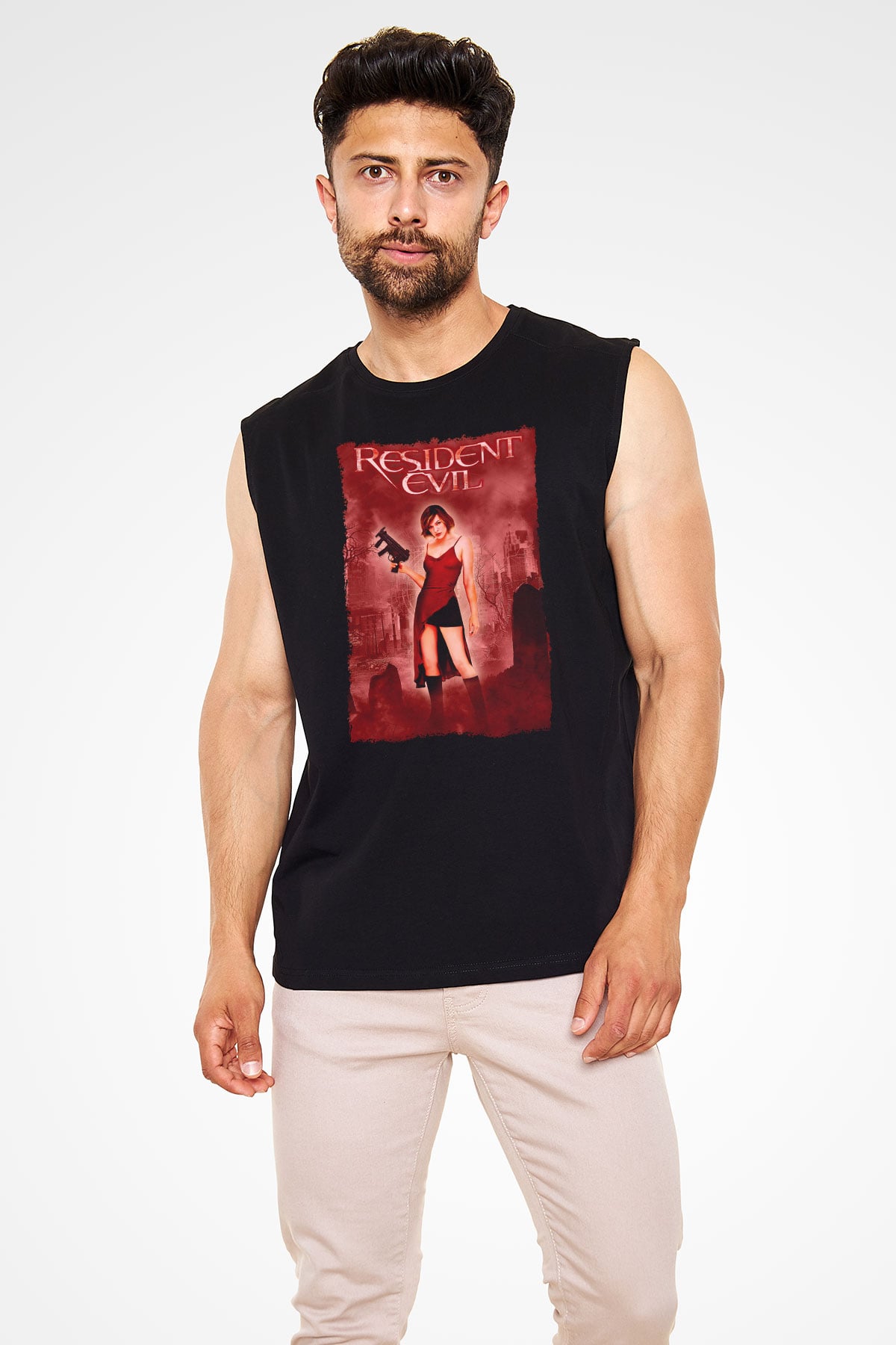 Resident Evil Siyah Unisex Kolsuz Tişört