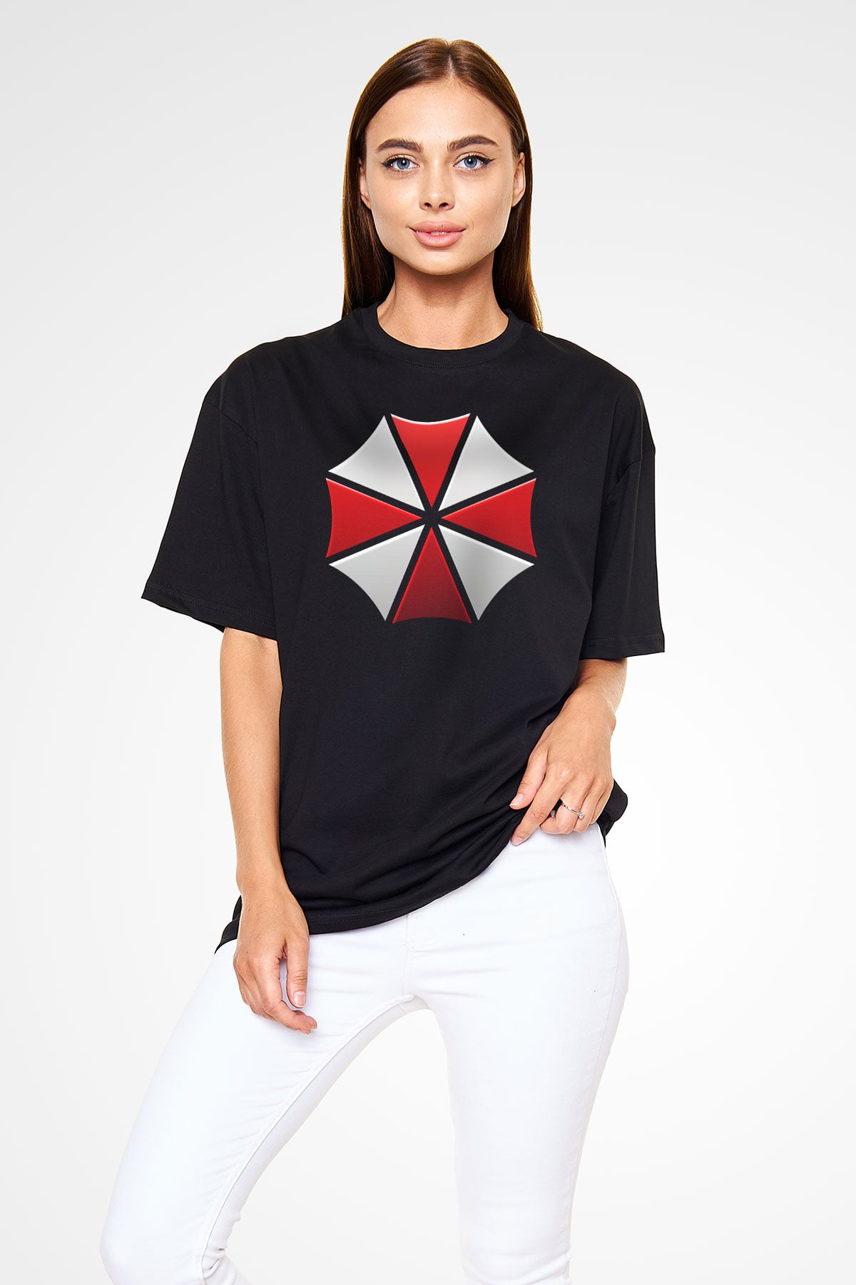 Resident Evil Siyah Unisex Oversize Tişört T-Shirt