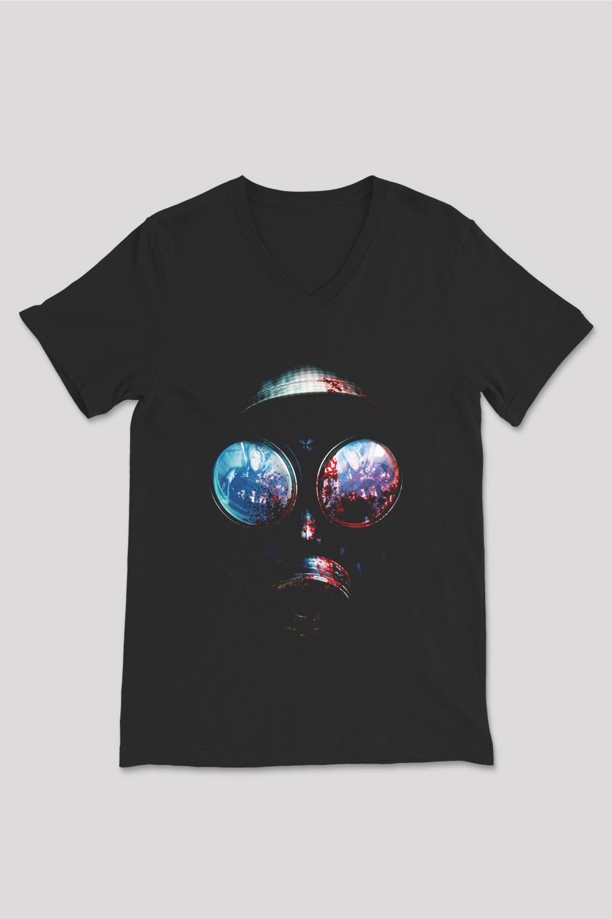 Resident Evil Siyah Unisex V Yaka Tişört T-Shirt