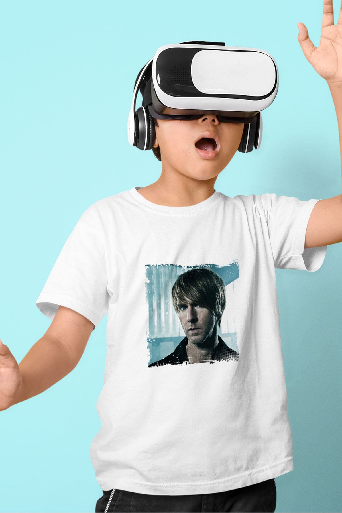 Richie Hawtin Baskılı Beyaz Çocuk Tişört