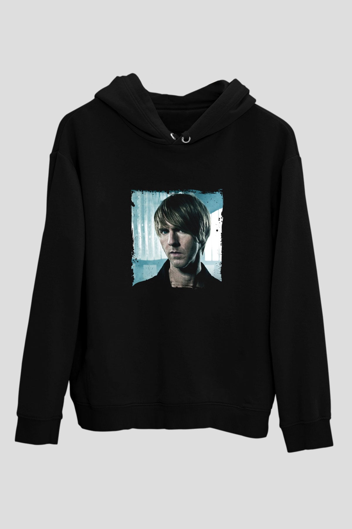 Richie Hawtin Baskılı Unisex Siyah Hoodie