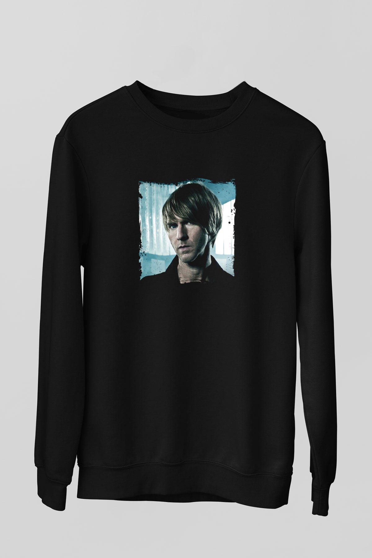 Richie Hawtin Baskılı Unisex Siyah Sweatshirt