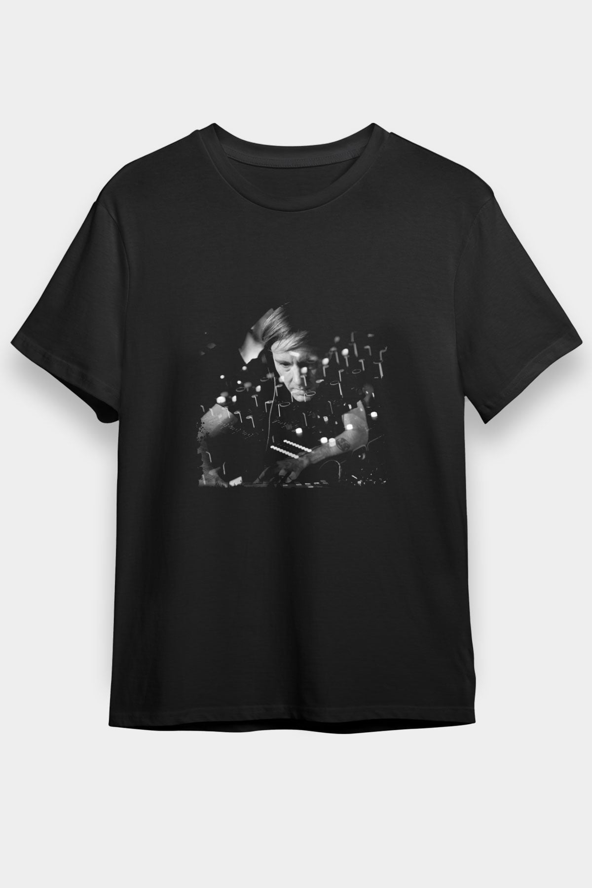 Richie Hawtin Baskılı Unisex Siyah Tişört