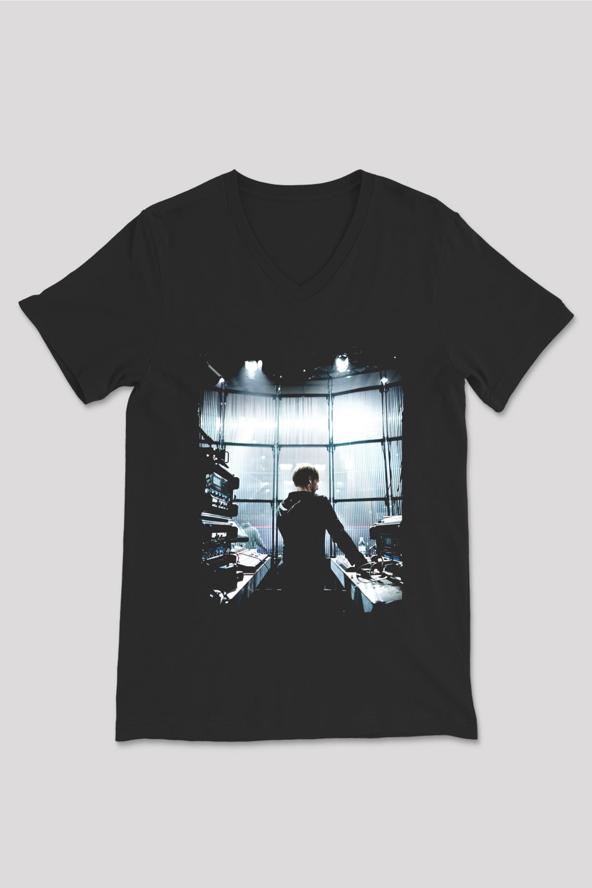 Richie Hawtin Siyah Unisex V Yaka Tişört