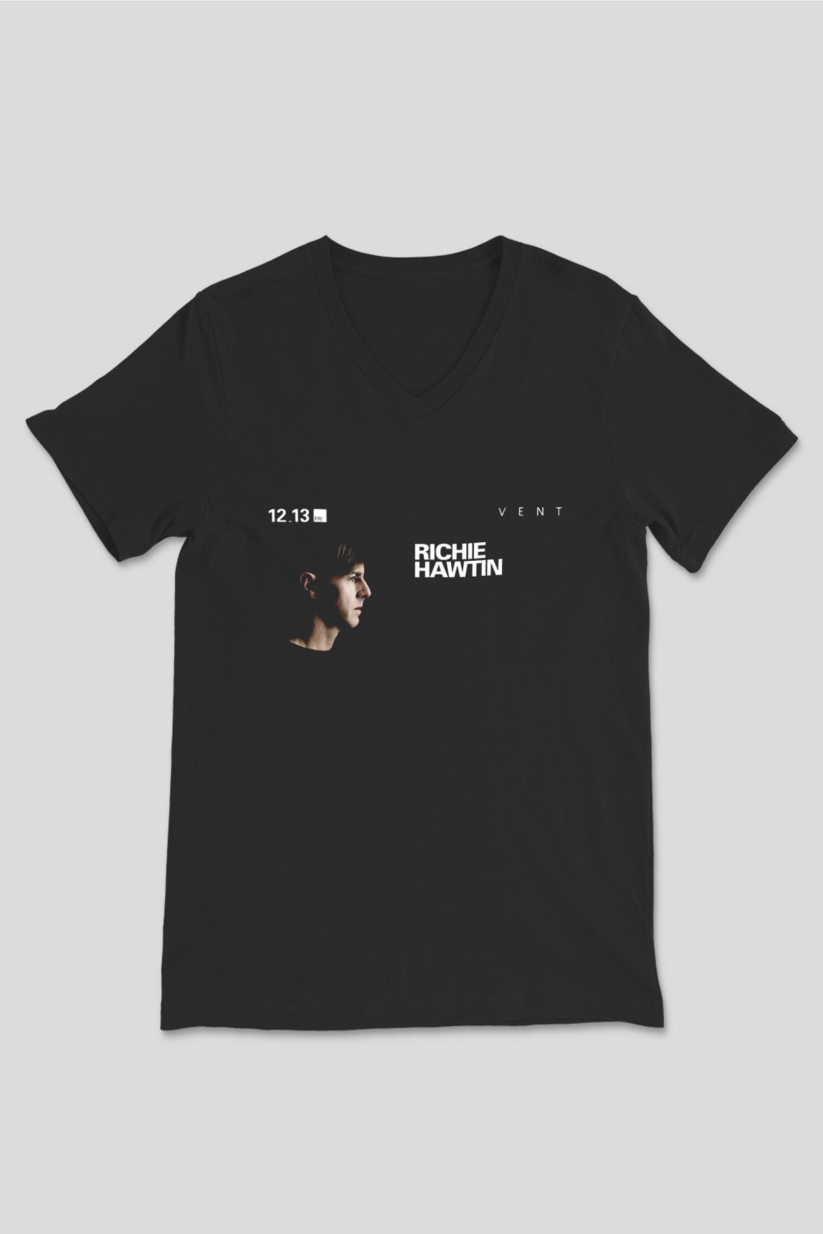 Richie Hawtin Siyah Unisex V Yaka Tişört