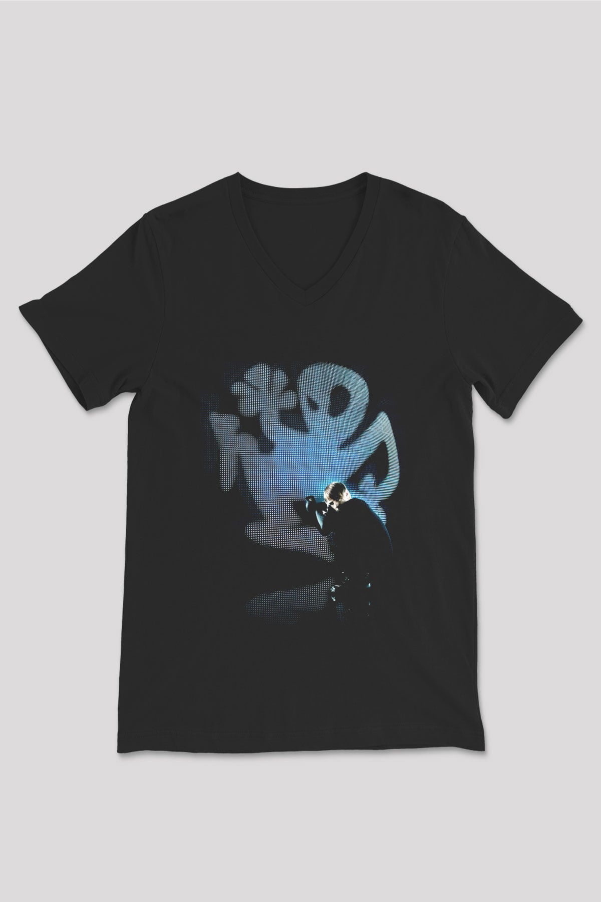 Richie Hawtin Siyah Unisex V Yaka Tişört T-Shirt