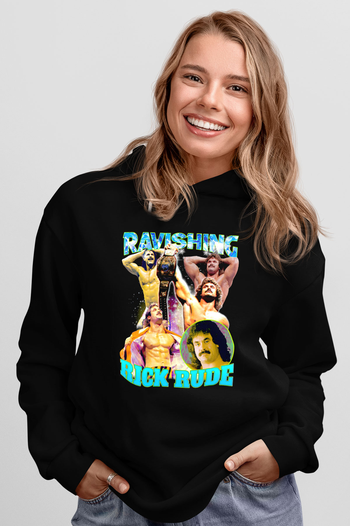 Rick Rude Siyah Unisex Hoodie